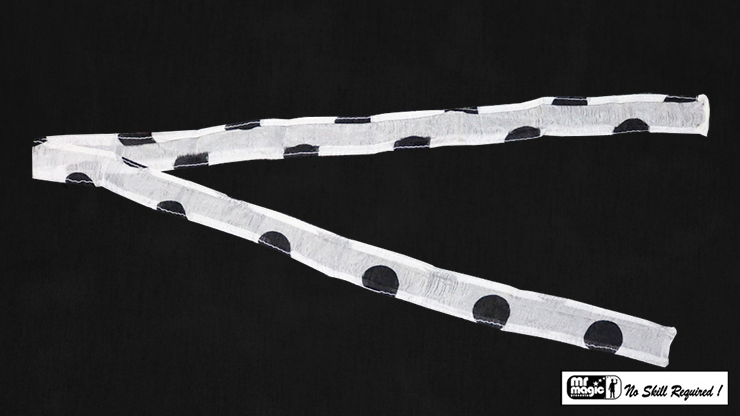 Thumb Tip Streamer Polka Dot (Black on White) by Mr. Magic - Tri