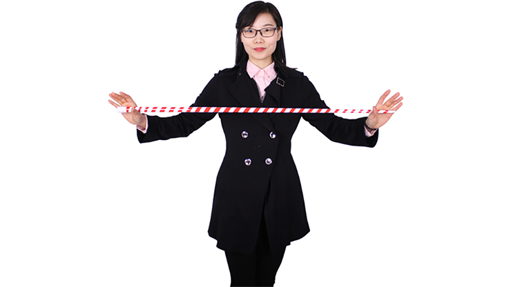 Vanishing Cane (Plastic, RED & WHITE STRIPED) by JL Magic