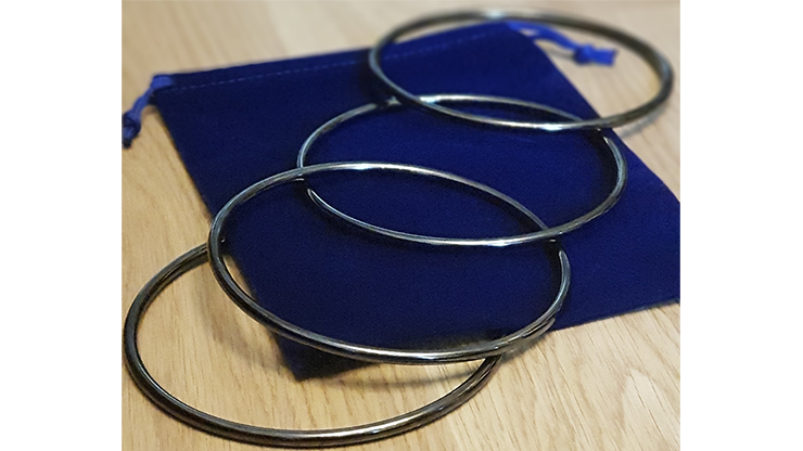 Close Up Linking Rings CHROME BLACK (With Online Instructions) b