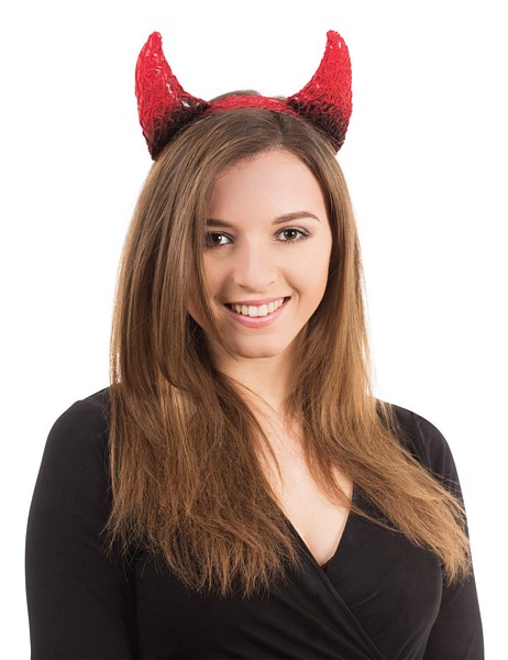 Devil Horns. Black/Red on Band