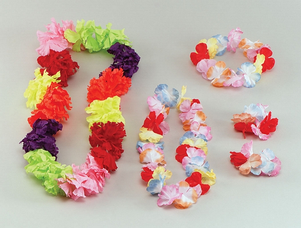 Hawaiian Leis. Silk flowers