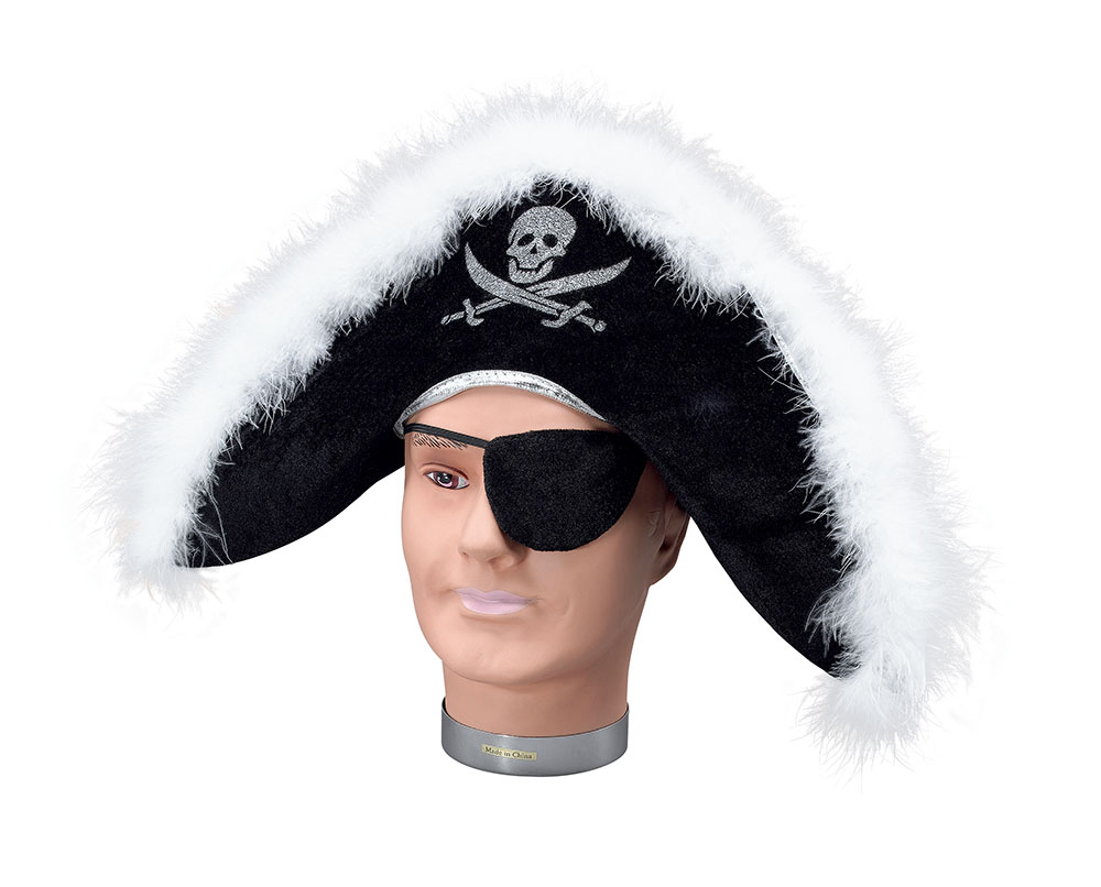 Pirate Hat. Velvet + Marabou