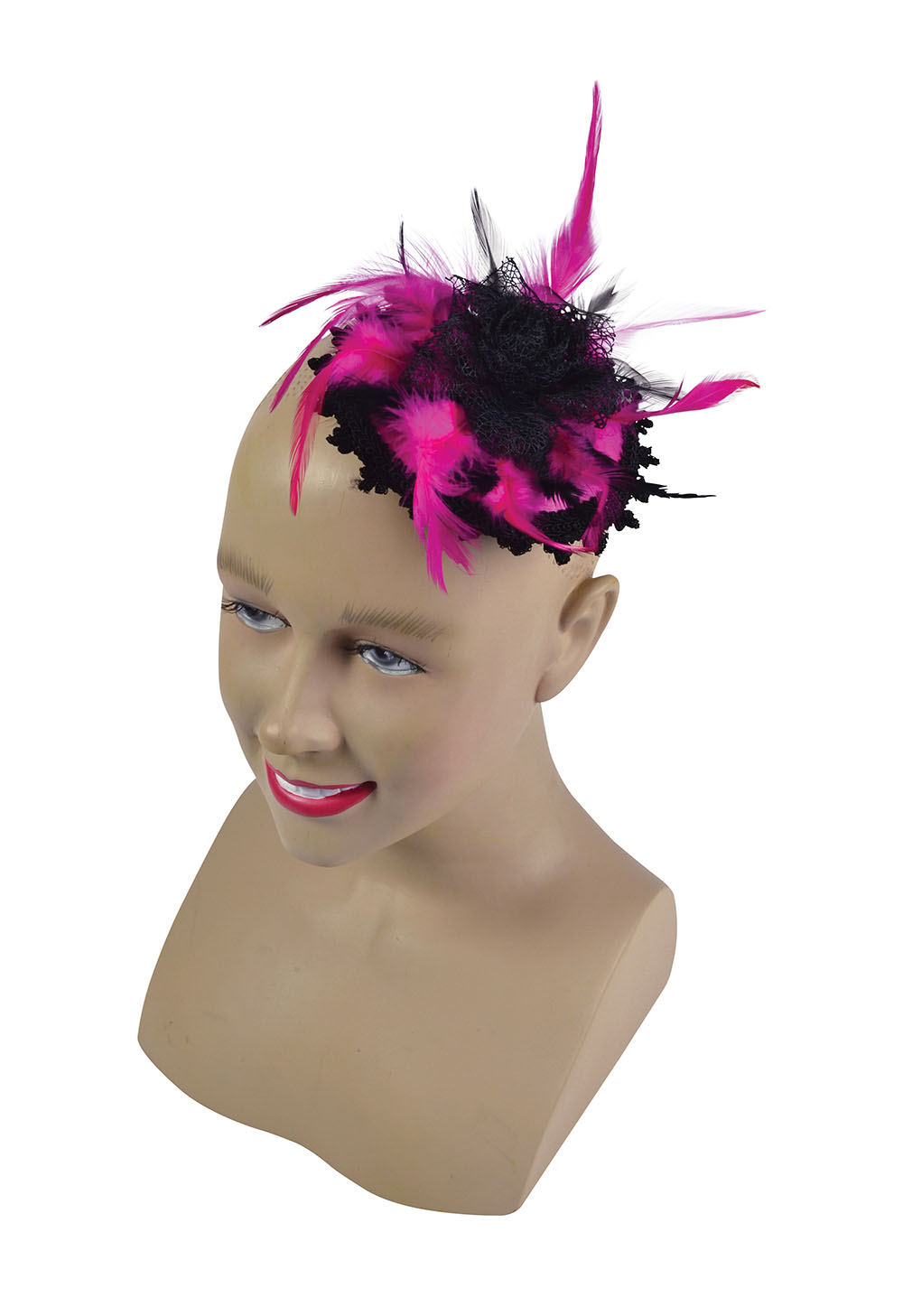 Fancy Mini HatwithComb.Pink/Black *SALE*