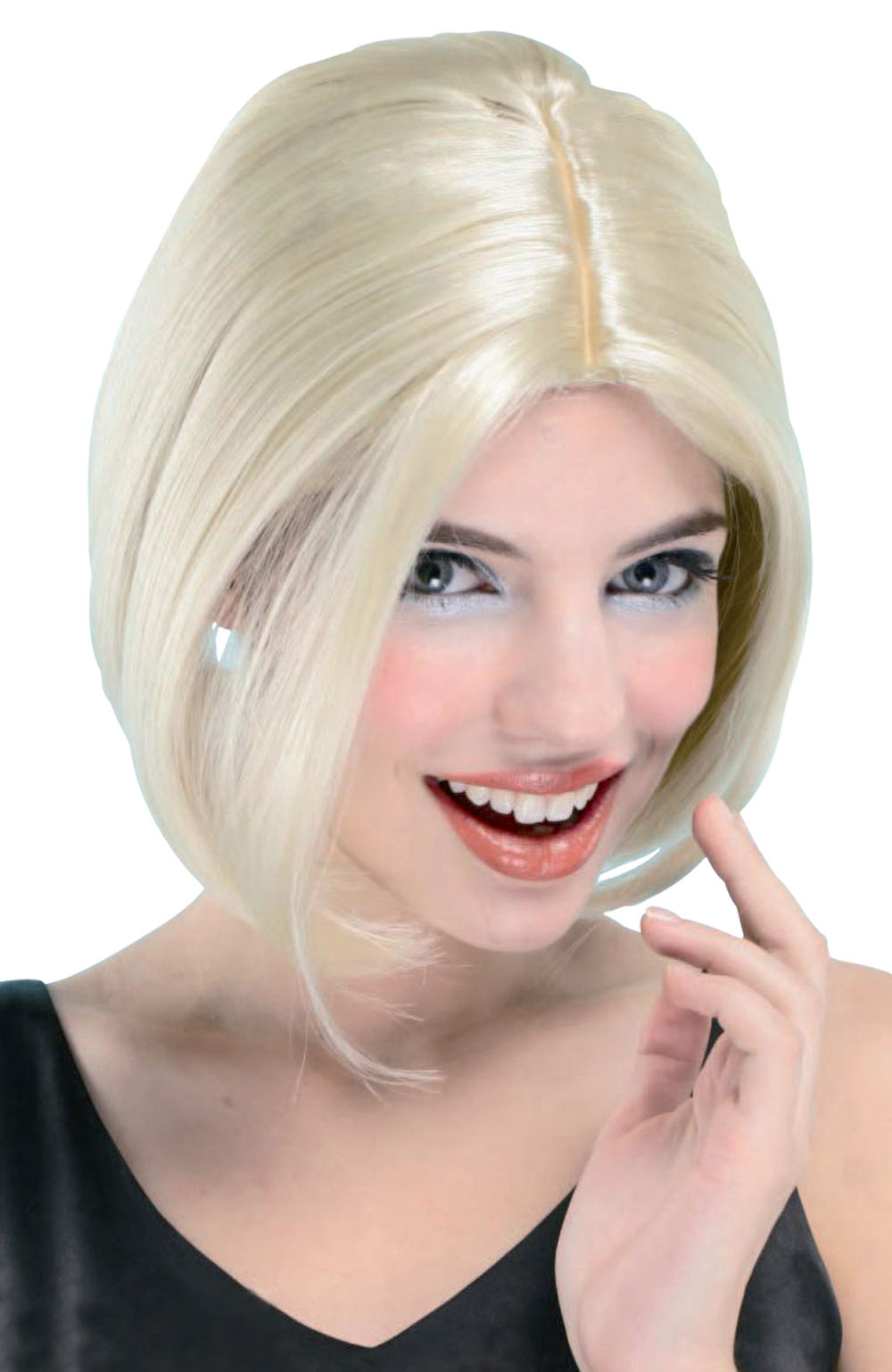 Centre Parting. Blonde/Skin Top