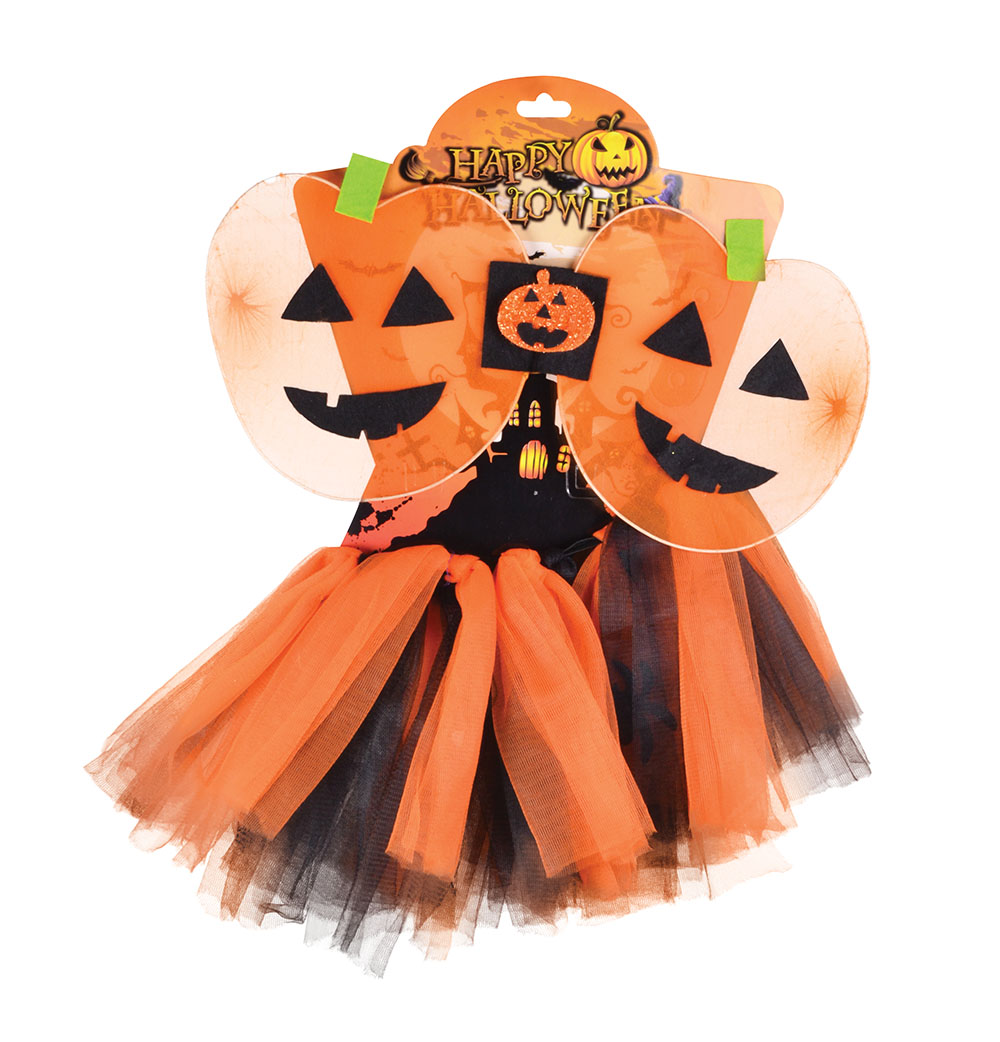 Pumpkin TuTu + Wings Set