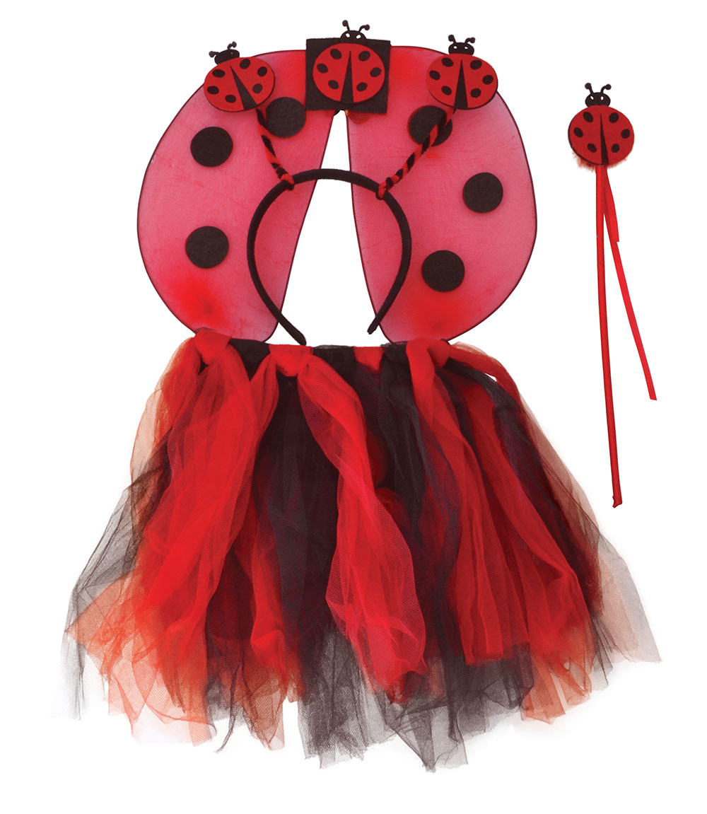 Ladybird TuTu, Wings, H'Band, Wand Set