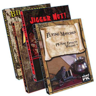 PK Ring Effect Set Vol 1 Thru 4 (Bill Shift, Flying Matches, Jig