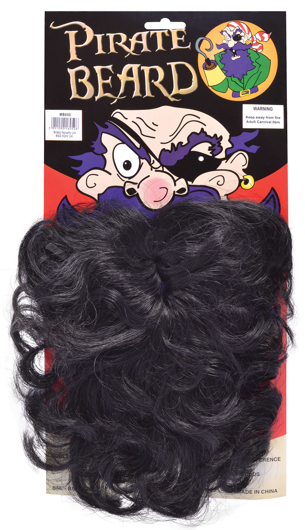 Pirate Beard. Wavy Black