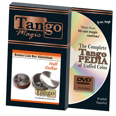 Boston Coin Box (Half Dollar Aluminum w/DVD) by Tango - Trick (A