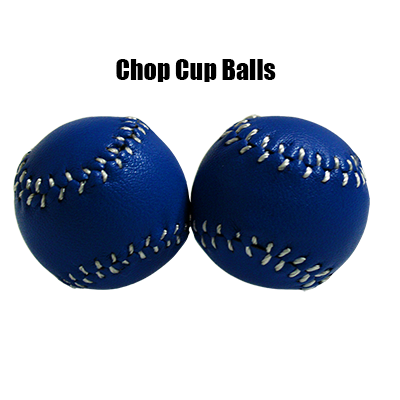 Chop Cup Balls Blue Leather (Set of 2) by Leo Smesters - Trick