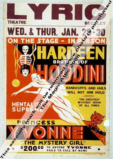 Hardeen - Lyric Theatre